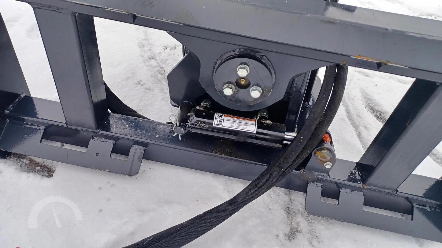 CPD1284H Skid Steer Post Driver mounted on skid steer

Side view of Quick Sledge hydraulic post driver on worksite

Self-contained fence post driver close-up with universal mount

Post driver driving steel post into ground on rocky terrain

Compact skid steer post driver for fencing and landscaping