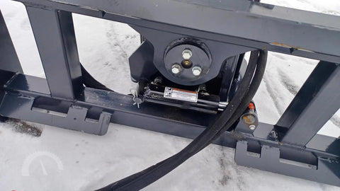 CPD1284H Skid Steer Post Driver mounted on skid steer

Side view of Quick Sledge hydraulic post driver on worksite

Self-contained fence post driver close-up with universal mount

Post driver driving steel post into ground on rocky terrain

Compact skid steer post driver for fencing and landscaping