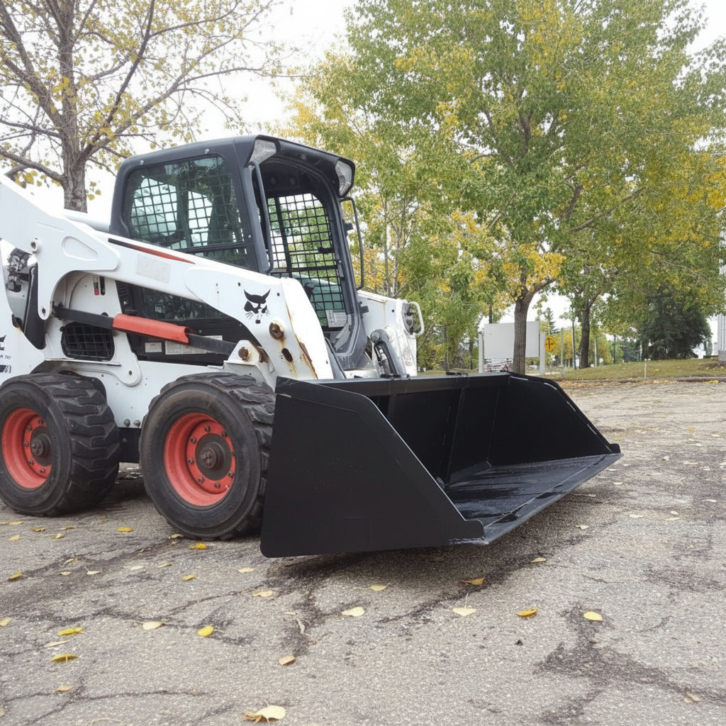 NEW SKID STEER SNOW & MULCH BUCKET - with 96" | Sold by Uncle Wiener's Wholesale