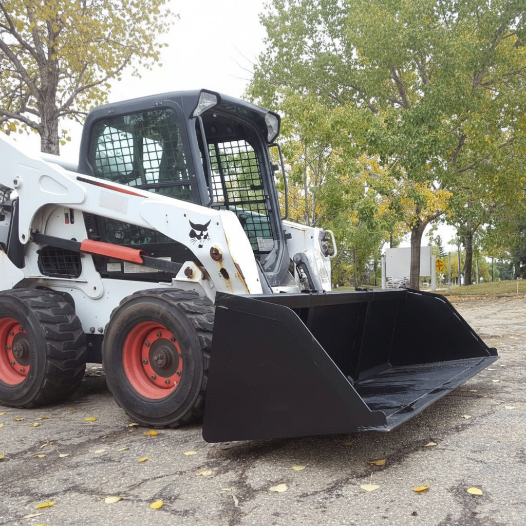 NEW SKID STEER SNOW & MULCH BUCKET - with 106" | Sold by Uncle Wiener's Wholesale