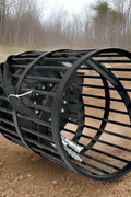 Hydraulic soil screening drum mounted on a skid steer
Rotating drum soil screener for landscaping
Rock screener attachment for clean topsoil
Close-up view of screening drum cage
Heavy-duty soil separation drum in action