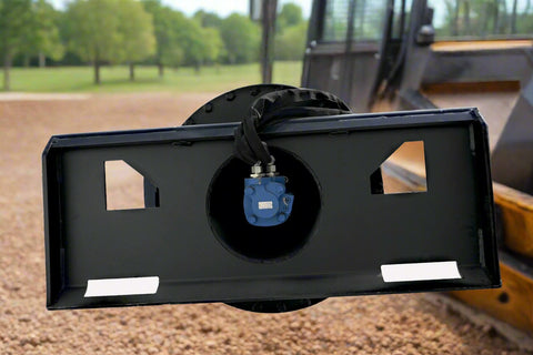 Hydraulic soil screening drum mounted on a skid steer
Rotating drum soil screener for landscaping
Rock screener attachment for clean topsoil
Close-up view of screening drum cage
Heavy-duty soil separation drum in action