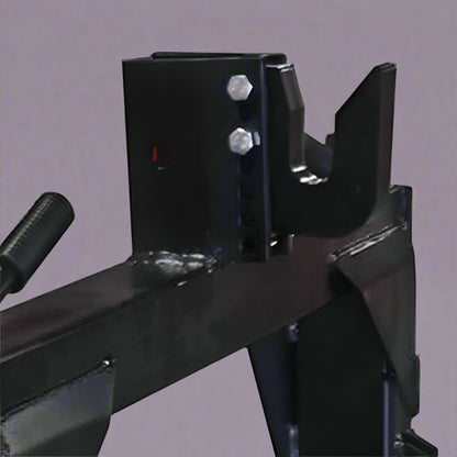 Skid Steer to 3-Point Hitch Adapter – Front View

Quick Attach Adapter Mounted on Loader

Universal 3-Point Adapter Frame – Side Angle

Heavy-Duty Steel Hitch Adapter – Rear View


