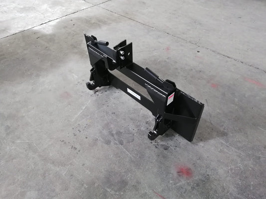 Skid steer to tractor 3-point hitch adapter - universal quick attach
Category 1 quick hitch plate for skid steer loaders
Black heavy-duty quick tach adapter for skid steer to tractor hitch
