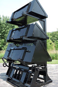 New Skid Steer & Tractor Attachment Storage Rack – 4 Bucket, 8 Bucket & Auger Rack Add - On - with 4 Bucket Rack | Sold by Uncle Wiener's Wholesale
