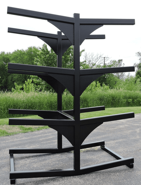 New Skid Steer & Tractor Attachment Storage Rack – 4 Bucket, 8 Bucket & Auger Rack Add - On - with Auger Rack Add - On | Sold by Uncle Wiener's Wholesale