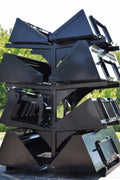 New Skid Steer & Tractor Attachment Storage Rack – 4 Bucket, 8 Bucket & Auger Rack Add - On - with 8 Bucket Rack | Sold by Uncle Wiener's Wholesale