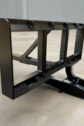 Skid steer trailer hitch attachment – front angled view
Hitch receiver close-up – Model 55763
Rear view of universal skid steer hitch
Trailer hitch mounted on skid steer