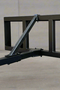 Skid steer trailer hitch attachment – front angled view
Hitch receiver close-up – Model 55763
Rear view of universal skid steer hitch
Trailer hitch mounted on skid steer