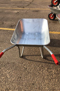 New Small Galvanized Wheelbarrow – Durable 62L Capacity with Smooth Ball - Bearing Tire SWBG - with | Sold by Uncle Wiener's Wholesale