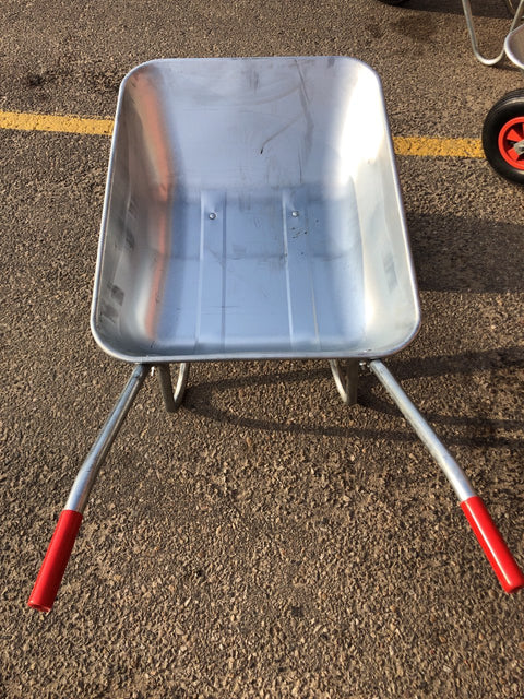 New Small Galvanized Wheelbarrow – Durable 62L Capacity with Smooth Ball - Bearing Tire SWBG - with | Sold by Uncle Wiener's Wholesale