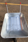 New Small Galvanized Wheelbarrow – Durable 62L Capacity with Smooth Ball - Bearing Tire SWBG - with | Sold by Uncle Wiener's Wholesale