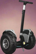 Off-road self-balancing transporter with 19” tires - front view

Side angle of electric Segway-style smart transporter

Smart mobility scooter for outdoor terrain

All-terrain electric transporter with LED headlights and handlebar bag