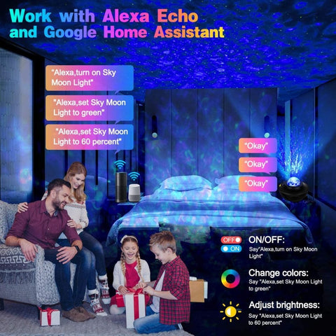 New Smart Star Projector Night Light – App & Alexa Controlled Galaxy Light for Bedroom & Kids S3059 - with | Sold by Uncle Wiener's Wholesale