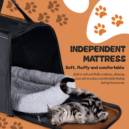 New Soft - Sided Pet Carrier For Dogs & Cats – Pet Travel Bag With Breathable Mesh, Removable Mat & Multiple Openings AMCB111 - with | Sold by Uncle Wiener's Wholesale
