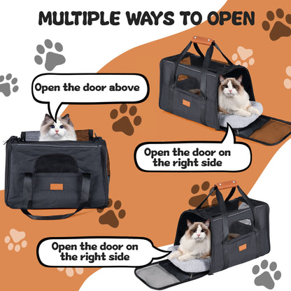 New Soft - Sided Pet Carrier For Dogs & Cats – Pet Travel Bag With Breathable Mesh, Removable Mat & Multiple Openings AMCB111 - with | Sold by Uncle Wiener's Wholesale