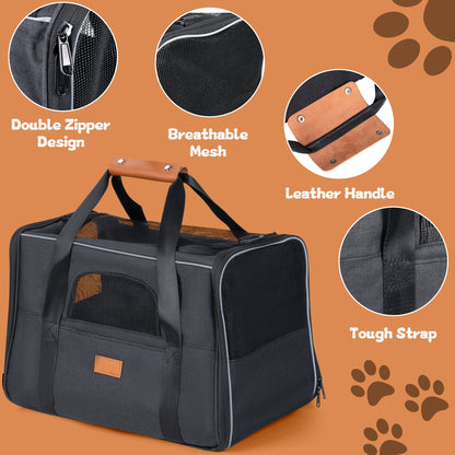New Soft - Sided Pet Carrier For Dogs & Cats – Pet Travel Bag With Breathable Mesh, Removable Mat & Multiple Openings AMCB111 - with | Sold by Uncle Wiener's Wholesale