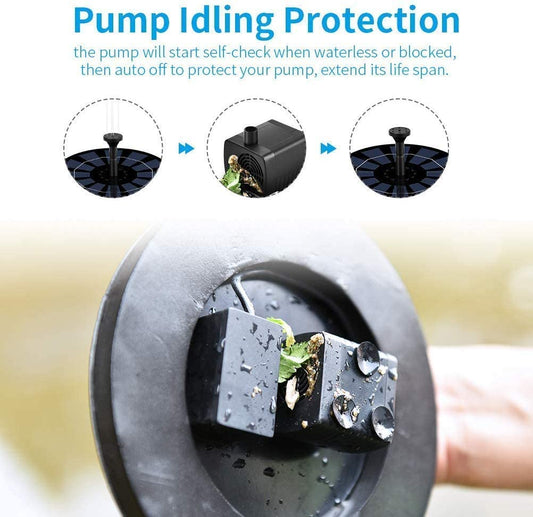 NEW Solar Fountain Pump Floating 629SFF – Eco - Friendly Bird Bath & Garden Water Feature - with | Sold by Uncle Wiener's Wholesale