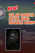 NEW Solar Garden Metal Wind Spinner Windmill 517043 – Colorful Kinetic Yard Art - with | Sold by Uncle Wiener's Wholesale