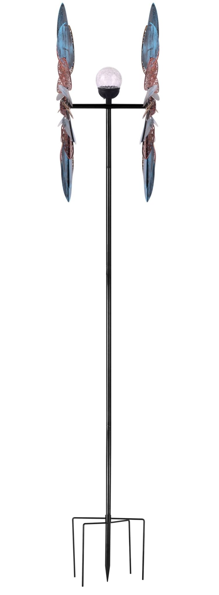 NEW Solar Garden Metal Wind Spinner Windmill 517043 – Colorful Kinetic Yard Art - with | Sold by Uncle Wiener's Wholesale