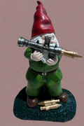 "Solar Military Garden Gnome with RPG for Outdoor Lawn Decor"

"Funny Solar Garden Gnome Statue with Weapon Design"

"Military Themed Solar Powered Garden Gnome Figurine"

"Hand-Painted Resin Gnome with RPG and Solar Light for Patio and Garden"

