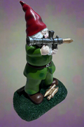 "Solar Military Garden Gnome with RPG for Outdoor Lawn Decor"

"Funny Solar Garden Gnome Statue with Weapon Design"

"Military Themed Solar Powered Garden Gnome Figurine"

"Hand-Painted Resin Gnome with RPG and Solar Light for Patio and Garden"

