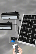 Wall Mount solar LED shed light with panel and cord switcha
High Bay solar motion light for off-grid garage lighting
Full kit for dual solar LED shed light set with remote
Motion-activated solar barn light with mounting hardware
Solar-powered dual head LED light for shed or workshop