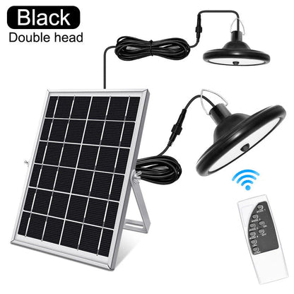 Wall Mount solar LED shed light with panel and cord switcha
High Bay solar motion light for off-grid garage lighting
Full kit for dual solar LED shed light set with remote
Motion-activated solar barn light with mounting hardware
Solar-powered dual head LED light for shed or workshop