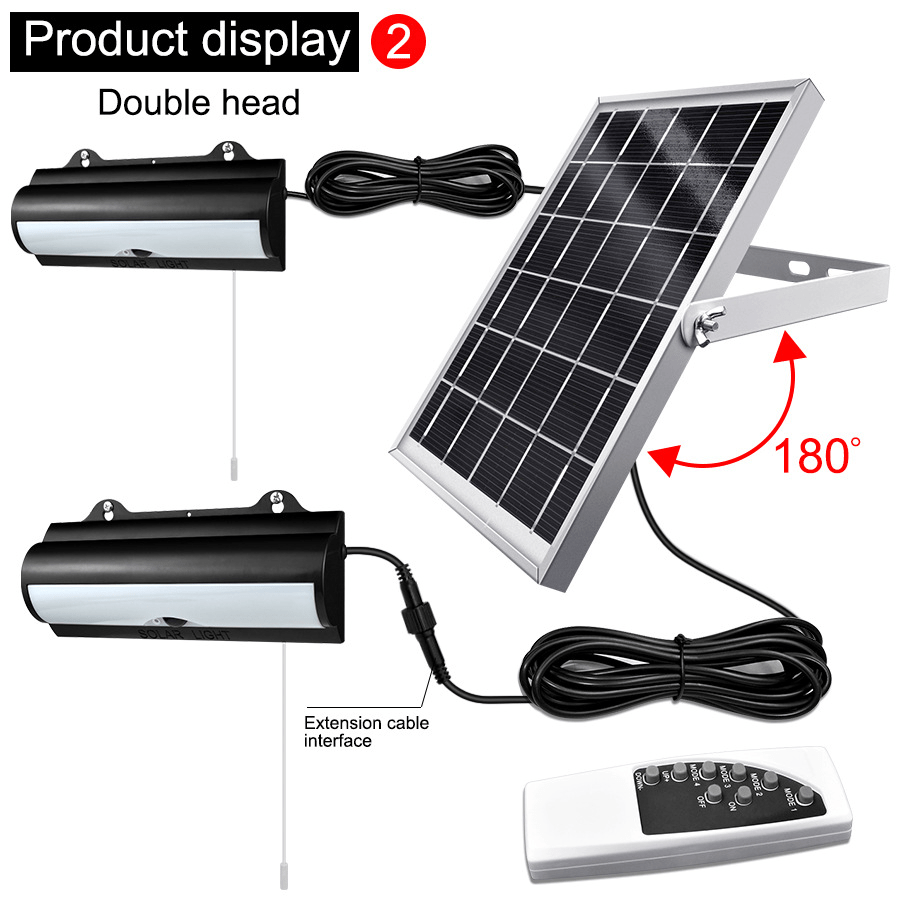 Wall Mount solar LED shed light with panel and cord switcha
High Bay solar motion light for off-grid garage lighting
Full kit for dual solar LED shed light set with remote
Motion-activated solar barn light with mounting hardware
Solar-powered dual head LED light for shed or workshop