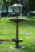 Solar-powered bird bath with flower planter base in the garden

Green freestanding resin birdbath with solar light

Dual-tier outdoor bird bath and planter combo

Eco-friendly garden birdbath with solar LED

Weather-resistant plastic resin solar bird bath S1260S
