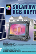 New Solar RGB Rhythm LED Remote Bluetooth Light – MJAW Series - with 500 Watt | Sold by Uncle Wiener's Wholesale