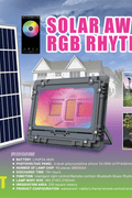 New Solar RGB Rhythm LED Remote Bluetooth Light – MJAW Series - with 500 Watt | Sold by Uncle Wiener's Wholesale