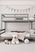 “Twin over full gray and white pine wood bunk bed”
“Modern kids bunk bed with solid wood frame”
“Space-saving bunk bed for children in gray white finish”