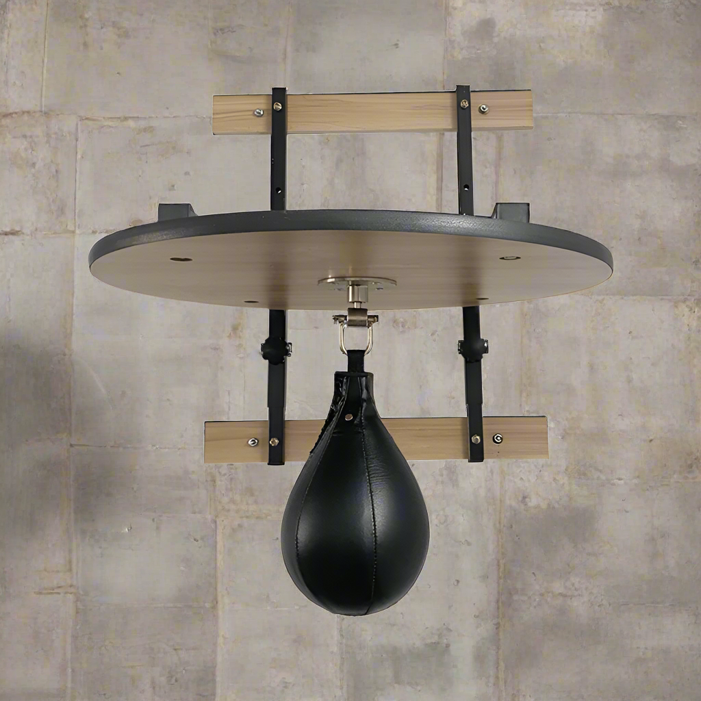 Adjustable Speed Bag Platform Kit with Faux Leather Punching Bag – Wall Mount Training Station – Model KS2021 – Open Box