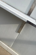 Stainless steel wall-mounted shelf front view

Close-up of shelf bracket and mounting

Side view of stainless steel shelf over prep station

Commercial wall shelf above kitchen counter

Single-tier wall shelf with polished finish