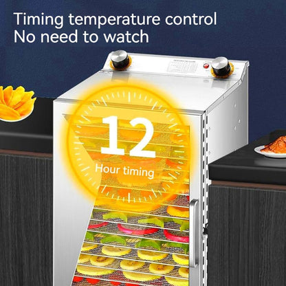 New Stainless Steel 12 - Layer Food Dehydrator Machine – Large Capacity Pet Snack & Food Dryer - with | Sold by Uncle Wiener's Wholesale