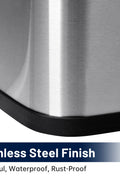 30L stainless steel kitchen trash can with step pedal and soft-close lid

rectangular pedal bin with fingerprint-resistant stainless finish

trash can with removable inner bucket and non-skid base

compact stainless steel step trash bin for kitchen or office use