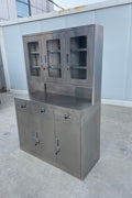 Stainless steel utility storage cabinet front view

Double-door steel cabinet with locking system

Internal shelves in garage tool locker

Heavy-duty stainless cabinet side angle

Commercial-grade storage cabinet in workshop