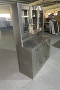 Stainless steel utility storage cabinet front view

Double-door steel cabinet with locking system

Internal shelves in garage tool locker

Heavy-duty stainless cabinet side angle

Commercial-grade storage cabinet in workshop