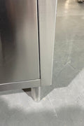Stainless steel utility storage cabinet front view

Double-door steel cabinet with locking system

Internal shelves in garage tool locker

Heavy-duty stainless cabinet side angle

Commercial-grade storage cabinet in workshop