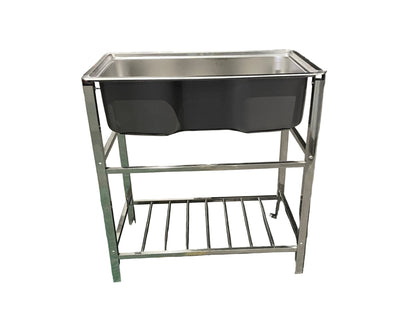 Stainless steel wall-mounted hand wash sink front view

Food-safe hygiene hand washing station with drain

Commercial kitchen hand wash sink in stainless steel

Compact wall-mounted sink for food prep area

