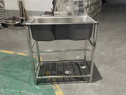 Stainless steel wall-mounted hand wash sink front view

Food-safe hygiene hand washing station with drain

Commercial kitchen hand wash sink in stainless steel

Compact wall-mounted sink for food prep area

