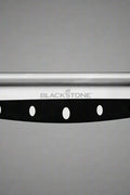 “Commercial stainless steel rocker pizza cutter with black handle”

“Rocker pizza blade with protective sheath”

“Professional pizza slicer on kitchen counter”