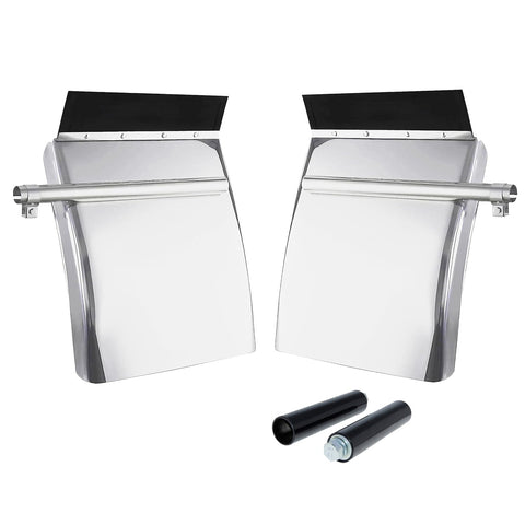 New Stainless Steel Quarter Fender Sets for Semi Trucks – 24"x27", Universal Fit, Polished Finish P250522 - with | Sold by Uncle Wiener's Wholesale