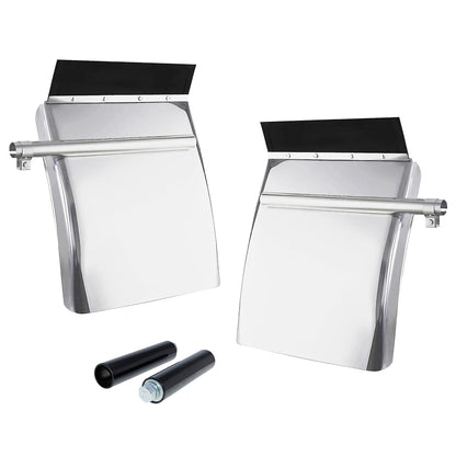 New Stainless Steel Quarter Fender Sets for Semi Trucks – 24"x27", Universal Fit, Polished Finish P250522 - with | Sold by Uncle Wiener's Wholesale