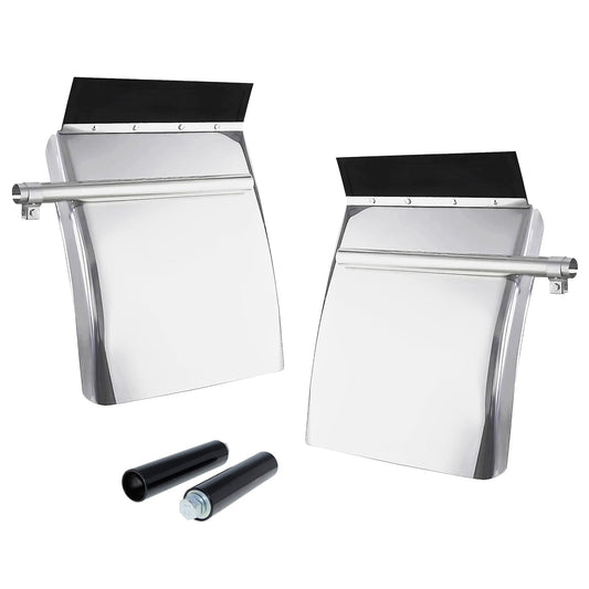 New Stainless Steel Quarter Fender Sets for Semi Trucks – 24"x27", Universal Fit, Polished Finish P250522 - with | Sold by Uncle Wiener's Wholesale