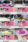 “Rolled ice cream machine with colorful ingredients”

“Stainless steel commercial ice cream maker on display”

“180W rolled ice cream maker with side ventilation holes”

“Rolled ice cream prep on freezing plate”

“Ice cream rolls being made with spatula”