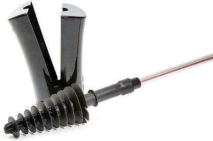 New Stainless Steel Toilet Plunger Dredge – Powerful Clog Remover with Holder | SKU: D0239 - with | Sold by Uncle Wiener's Wholesale