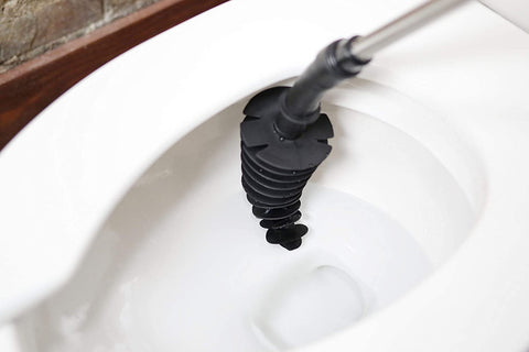 New Stainless Steel Toilet Plunger Dredge – Powerful Clog Remover with Holder | SKU: D0239 - with | Sold by Uncle Wiener's Wholesale