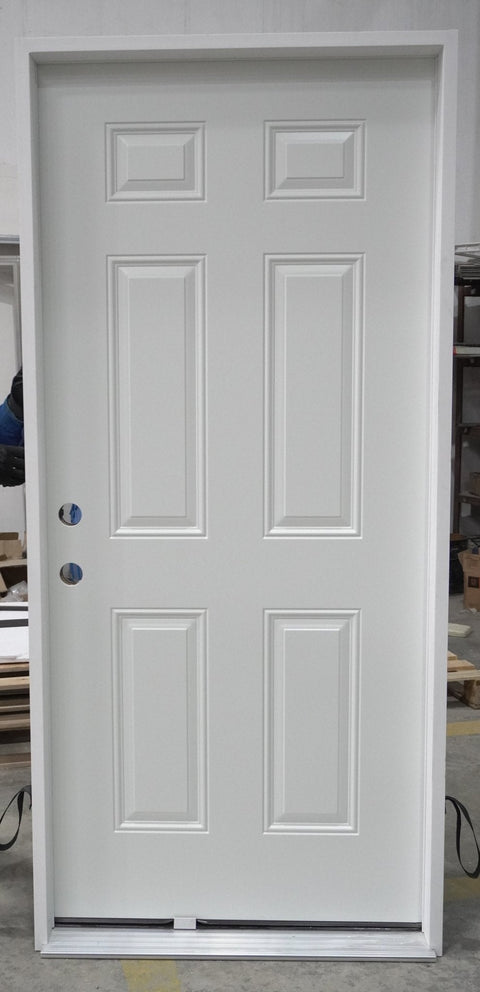 New Steel Prehung Insulated Entry Door – Canadian Standard Sizes - with 32″ x 80″ Left Swing | Sold by Uncle Wiener's Wholesale